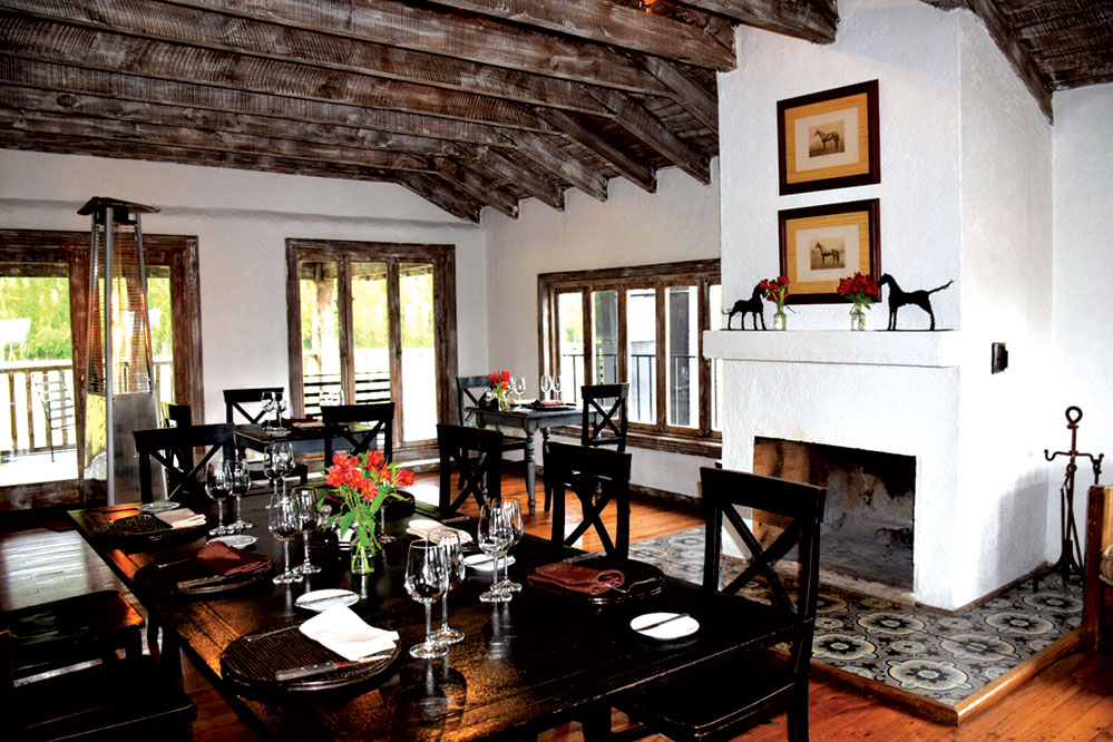 The Casa Silva restaurant is located on the estate’s polo clubhouse